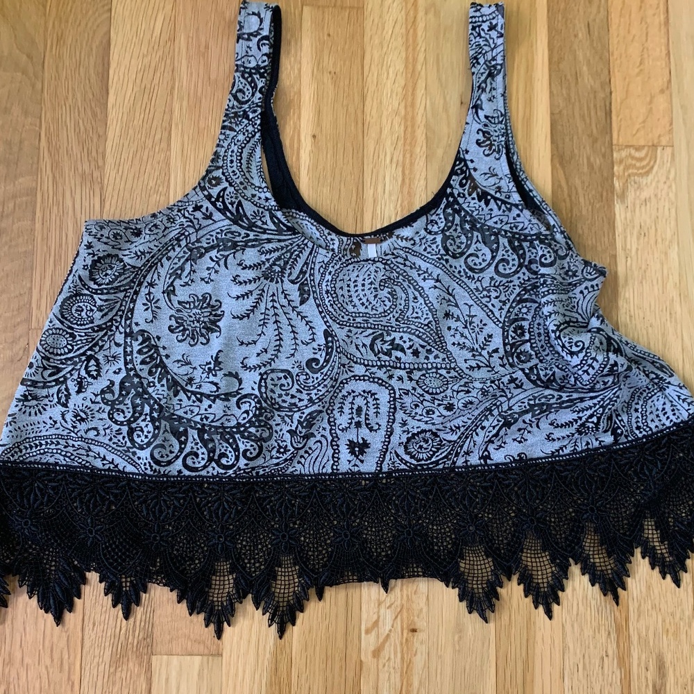 Semi-Sheer Free People Crop Top